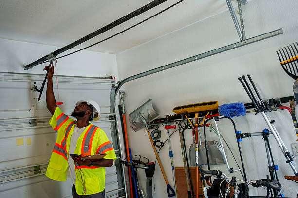 Professional Garage Door Panel Replacement technician working in Greer, SC